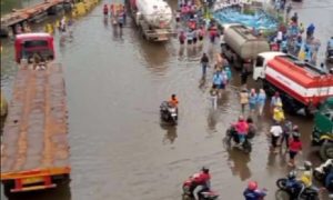 Kondisi banjir di Semarang hari ini khususnya daerah Tanjung Mas