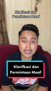 Unggahan klarifikasi dna permintaan maaf akun @donnyrapu.